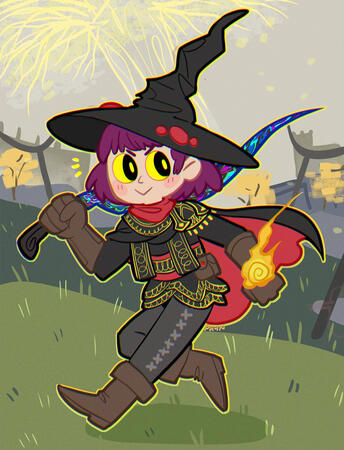 with "chibi style" background